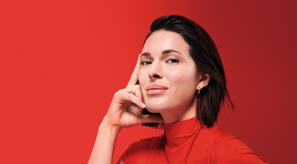 Volto in primo piano di una donna