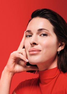 Volto in primo piano di una donna