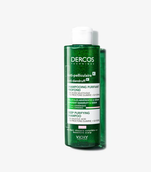 VIC089VICHYDERCOSAntiDandruff K Deep Purifying Shampoo Adherent Dandruff Sebum 250ml